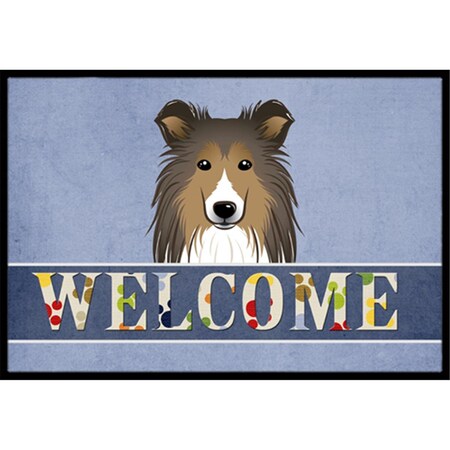 Carolines Treasures Sheltie Welcome Indoor & Outdoor Mat, 18 x 27 in. CA77372
